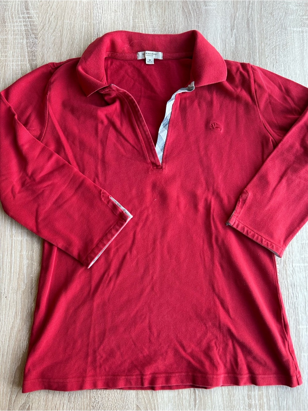 Burberry Polo Sparkle Detail Blouse M Medium